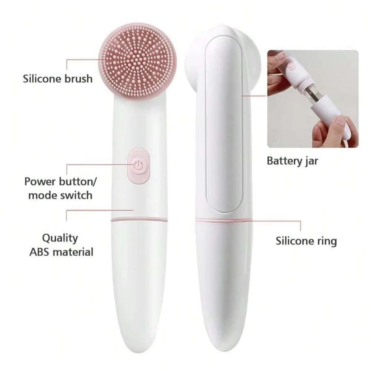 Face Beauty Electric Facial Cleaning Brush Facial Exfoliator, Sonic Vibration Rotating Facial Cleanser, Skincare Tools