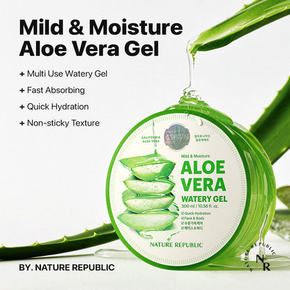 New Soothing Moisture Aloe Vera Gel 92 Percent Korean Cosmetics, 10.56 Fluid Ounce